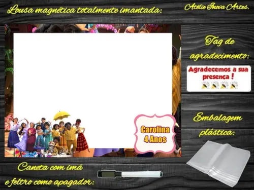 Lousa Magnética Encanto com Embalagem
