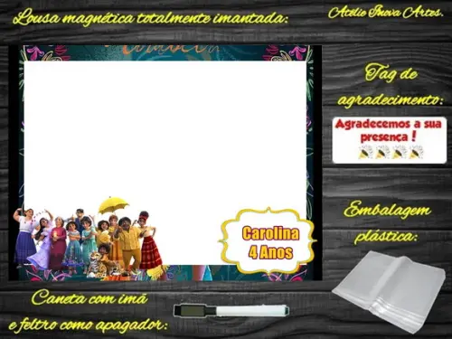 Lousa Magnética Encanto com Embalagem