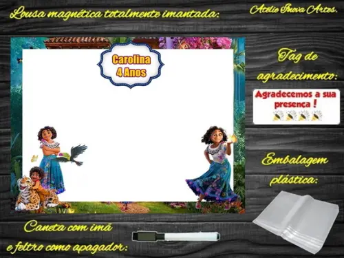 Lousa Magnética Encanto com Embalagem