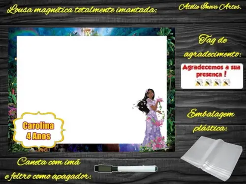 Lousa Magnética Encanto com Embalagem