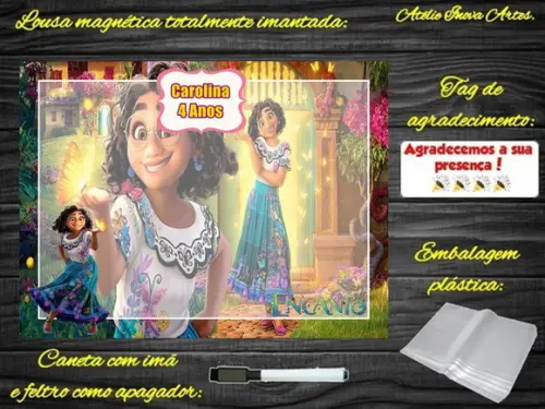 Lousa Magnética Encanto com Embalagem