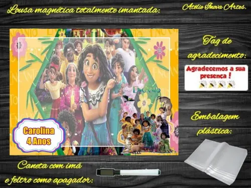 Lousa Magnética Encanto com Embalagem