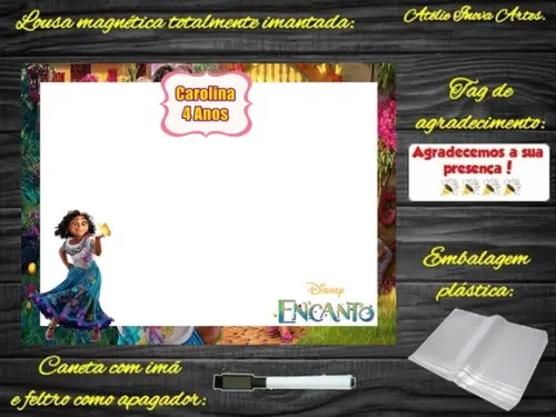 Lousa Magnética Encanto com Embalagem