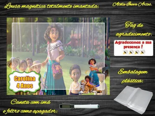 Lousa Magnética Encanto com Embalagem