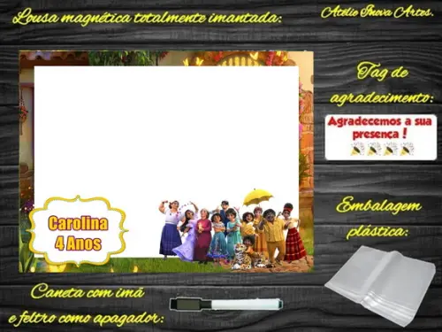 Lousa Magnética Encanto com Embalagem