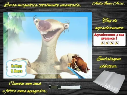 Lousa Magnética Era do Gelo com Embalagem