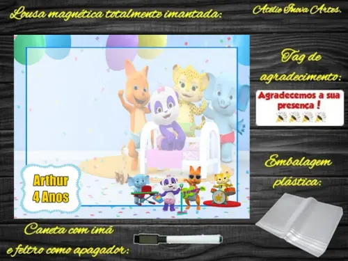 Lousa Magnética Festa das Palavras com Embalagem