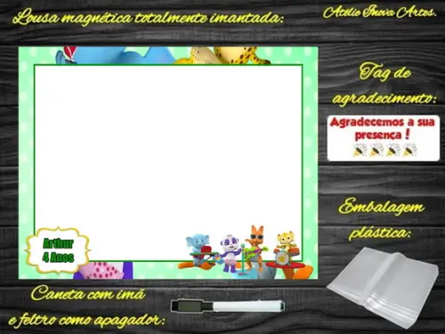Lousa Magnética Festa das Palavras com Embalagem