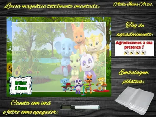 Lousa Magnética Festa das Palavras com Embalagem