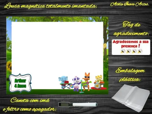 Lousa Magnética Festa das Palavras com Embalagem