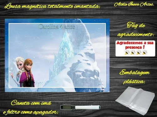 Lousa Magnética Frozen com Embalagem