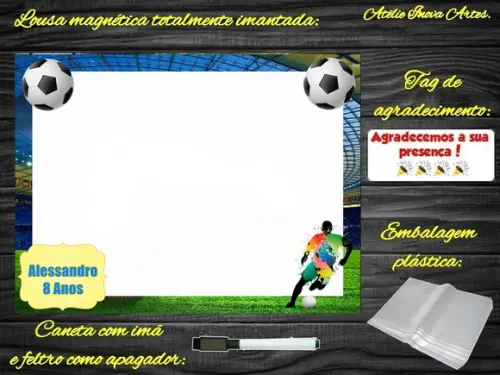 Lousa Magnética Futebol com Embalagem