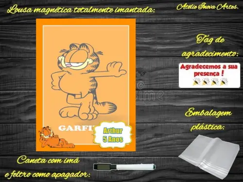 Lousa Magnética Garfield com Embalagem