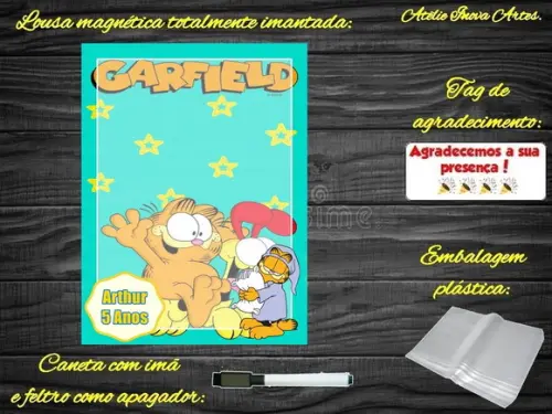 Lousa Magnética Garfield com Embalagem