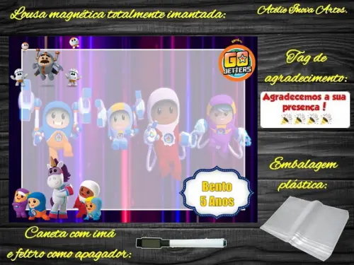 Lousa Magnética Go Jetters com Embalagem