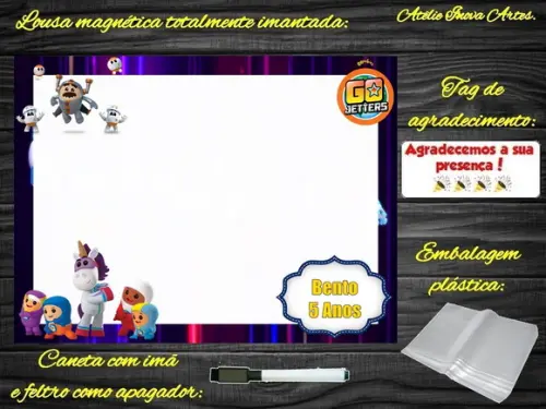 Lousa Magnética Go Jetters com Embalagem