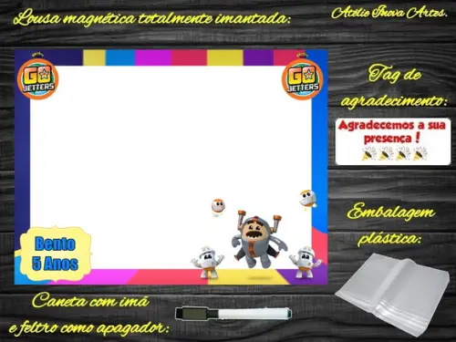 Lousa Magnética Go Jetters com Embalagem