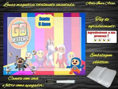 Lousa Magnética Go Jetters com Embalagem