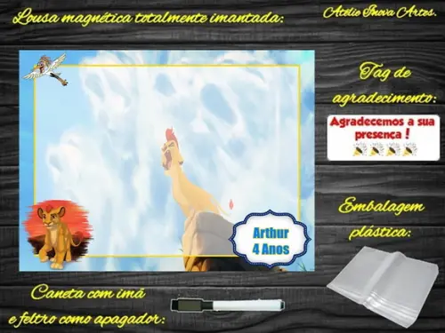 Lousa Magnética Guarda do Leão com Embalagem