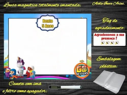 Lousa Magnética Go Jetters com Embalagem