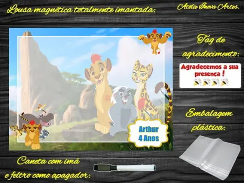 Lousa Magnética Guarda do Leão com Embalagem