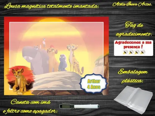 Lousa Magnética Guarda do Leão com Embalagem