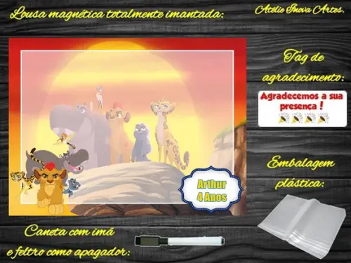 Lousa Magnética Guarda do Leão com Embalagem