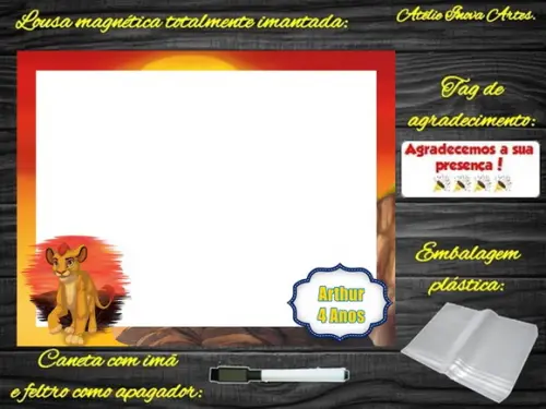 Lousa Magnética Guarda do Leão com Embalagem