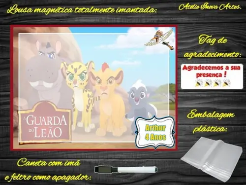 Lousa Magnética Guarda do Leão com Embalagem