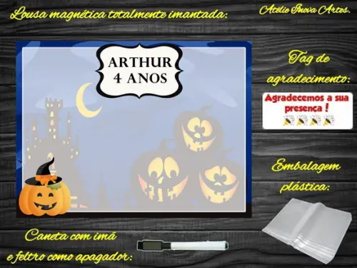 Lousa Magnética Haloween com Embalagem