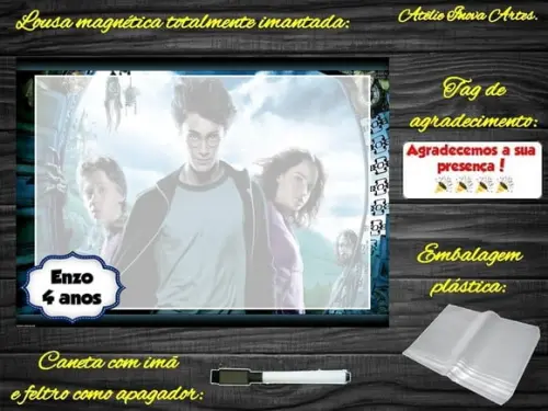 Lousa Magnética Harry Potter com Embalagem
