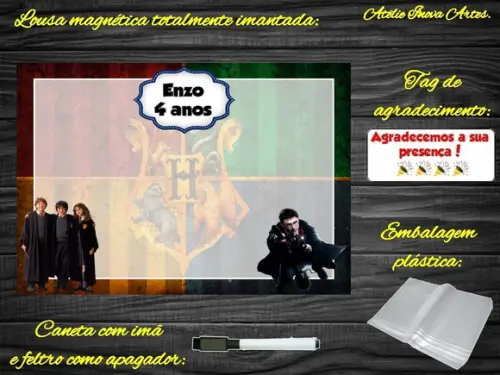Lousa Magnética Harry Potter com Embalagem