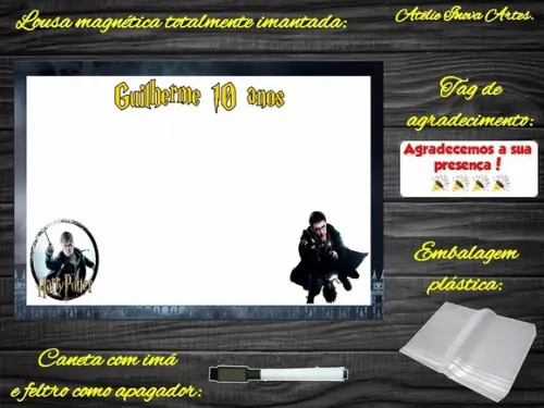 Lousa Magnética Harry Potter com Embalagem