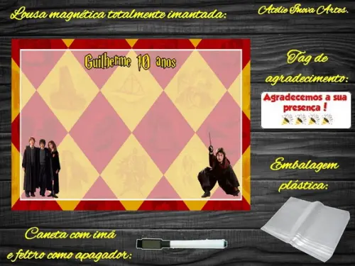 Lousa Magnética Harry Potter com Embalagem