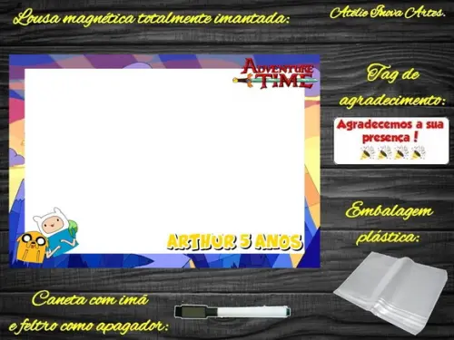 Lousa Magnética Hora da Aventura com Embalagem