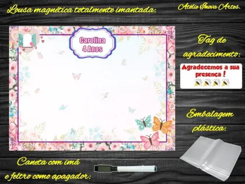 Lousa Magnética Jardim Encantado com Embalagem