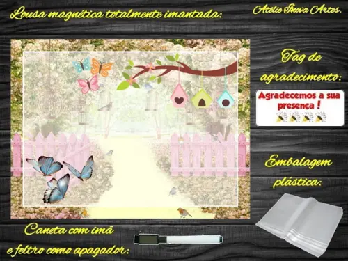 Lousa Magnética Jardim Encantado com Embalagem