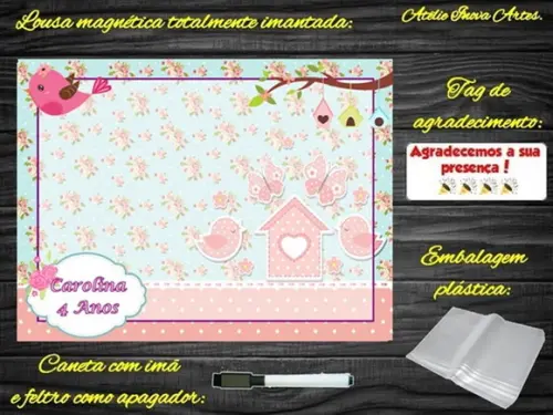 Lousa Magnética Jardim Encantado com Embalagem