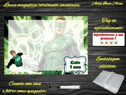Lousa Magnética Lanterna Verde com Embalagem