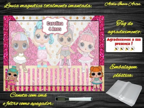 Lousa Magnética Lol Surprises com Embalagem