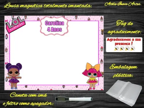 Lousa Magnética Lol Surprises com Embalagem