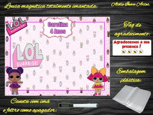 Lousa Magnética Lol Surprises com Embalagem