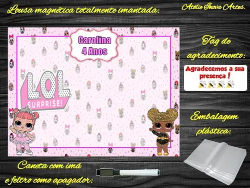 Lousa Magnética Lol Surprises com Embalagem