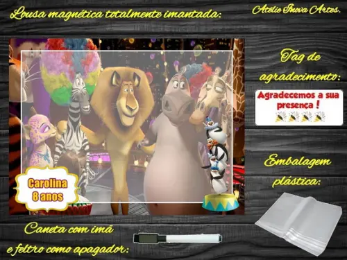 Lousa Magnética Madagascar com Embalagem
