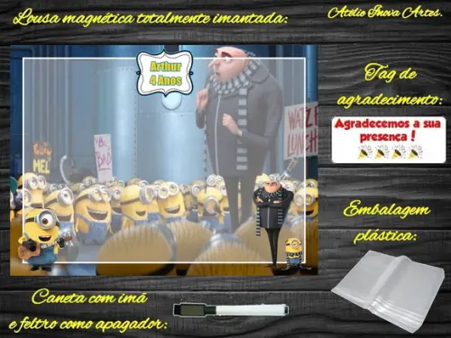 Lousa Magnética Meu Malvado Favorito com Embalagem