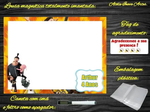 Lousa Magnética Meu Malvado Favorito com Embalagem