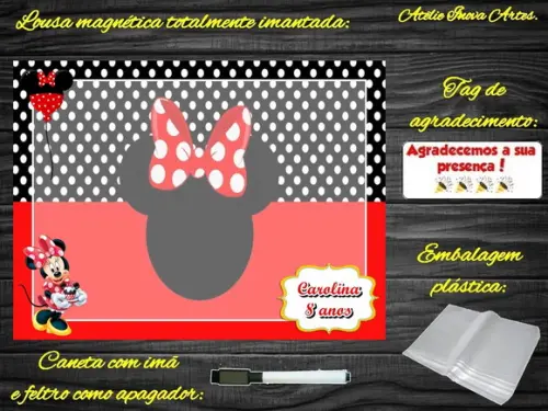 Lousa Magnética Minnie com Embalagem