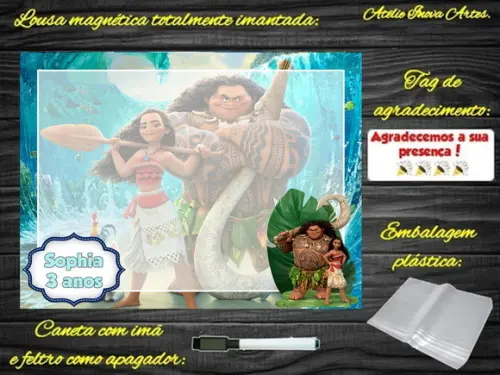 Lousa Magnética Moana com Embalagem