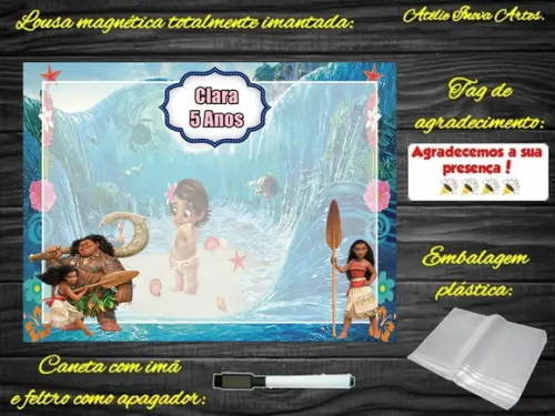Lousa Magnética Moana com Embalagem