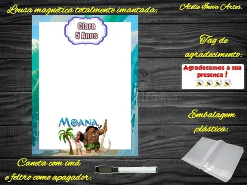 Lousa Magnética Moana com Embalagem